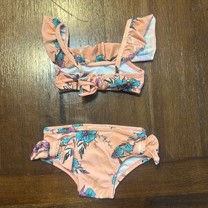 2-Piece Jessica Simpson Swimsuit Peacg w/Floral Design